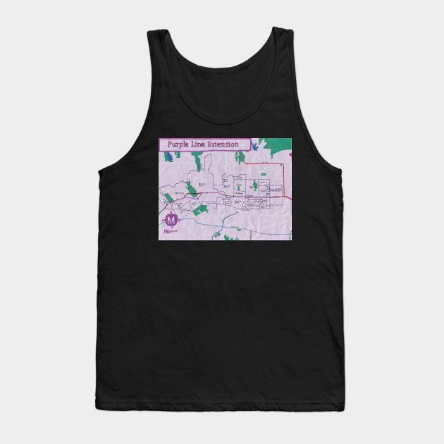 Purple Line Extension Tank Top by PendersleighAndSonsCartography